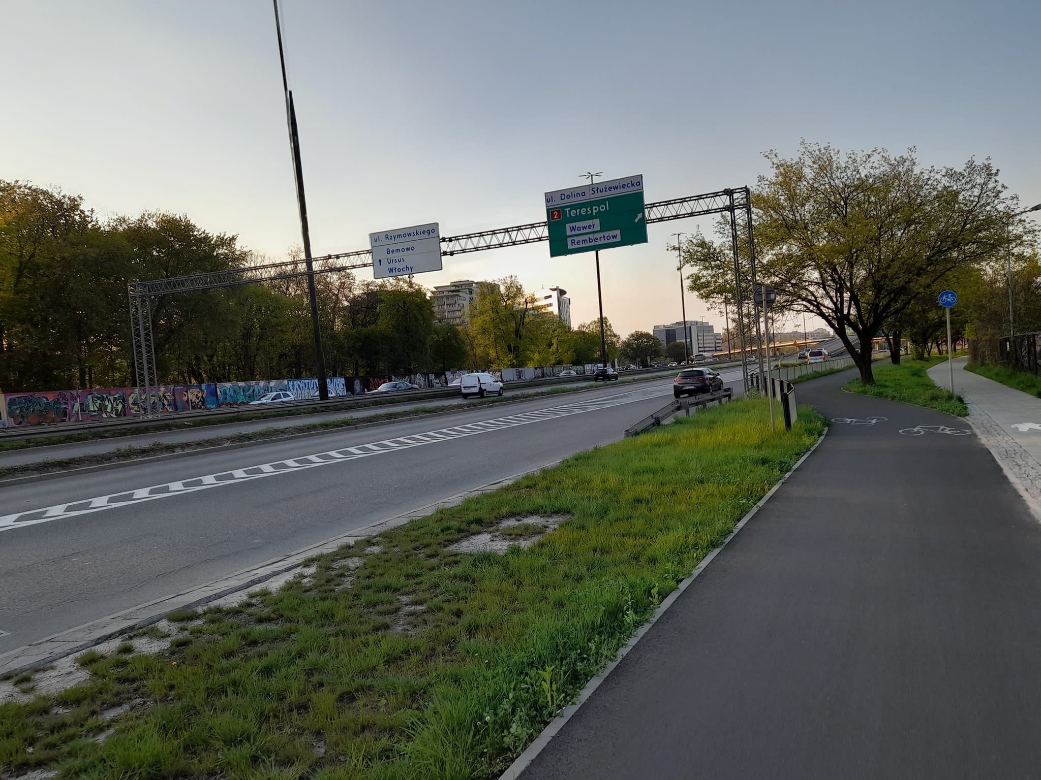 Ścieżka rowerowa ul. Idzikowskiego Mokotów