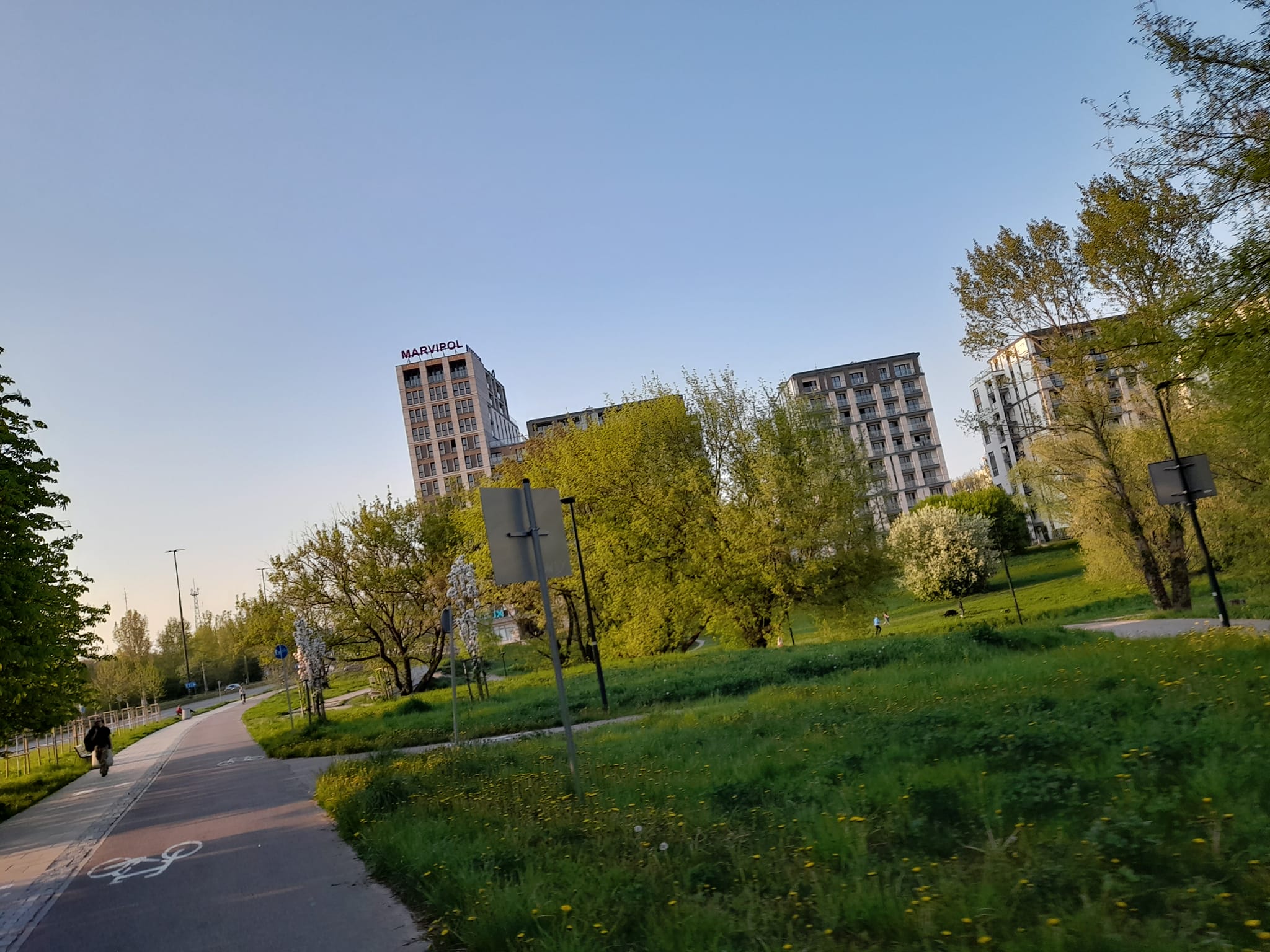 Ścieżka rowerowa ul. Idzikowskiego Mokotów